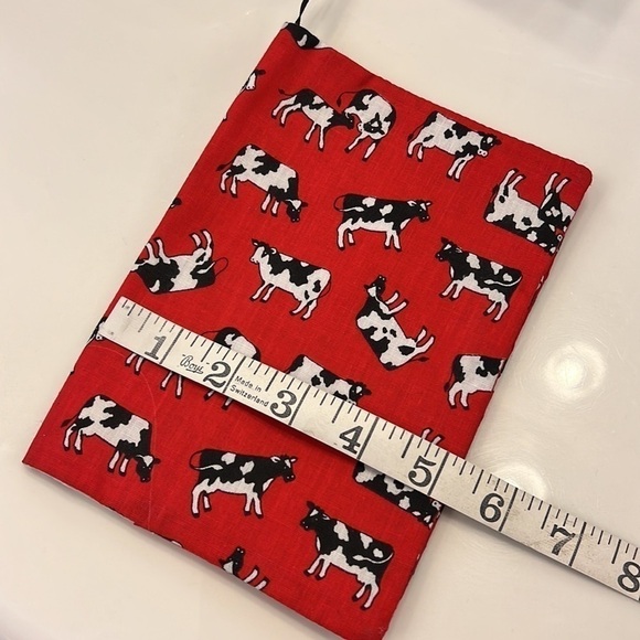 Journal cover cows print cotton book cover 7 1/4”x5 1/4” - Picture 5 of 7